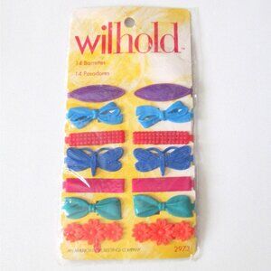 Vintage Wilhold Barrettes American Greetings New Old Stock Hair Accessories